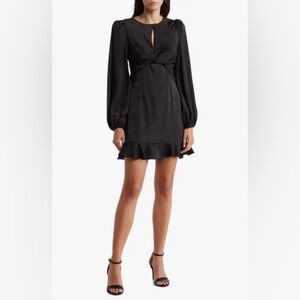 Astr The Label Front Twist Flora Satin Mini Dress Size M purple